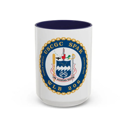 USCGC Spar WLB 206 (U.S. Coast Guard) Accent Coffee Mug 15oz Navy - Go Mug Yourself