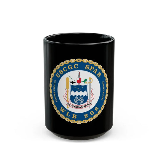 USCGC Spar WLB 206 (U.S. Coast Guard) Black Coffee Mug 15oz - Go Mug Yourself