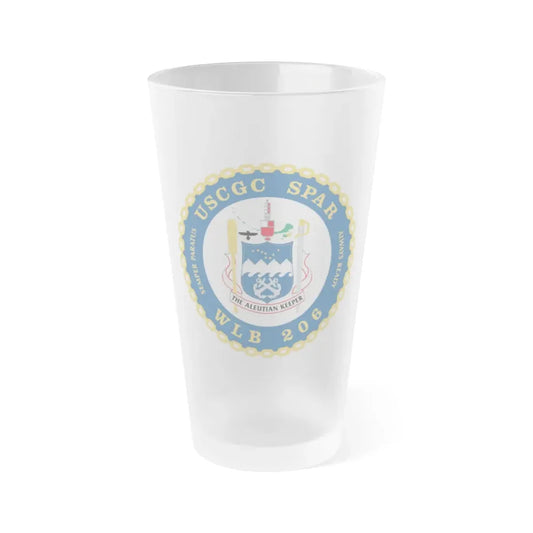 USCGC Spar WLB 206 (U.S. Coast Guard) Frosted Pint Glass 16oz Default Title - Go Mug Yourself