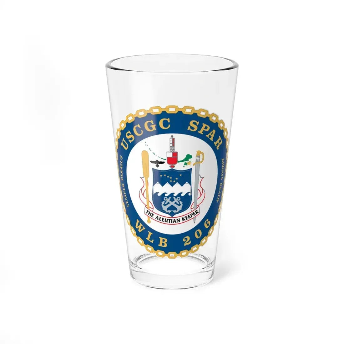 USCGC Spar WLB 206 (U.S. Coast Guard) Pint Glass 16oz 16oz - Go Mug Yourself
