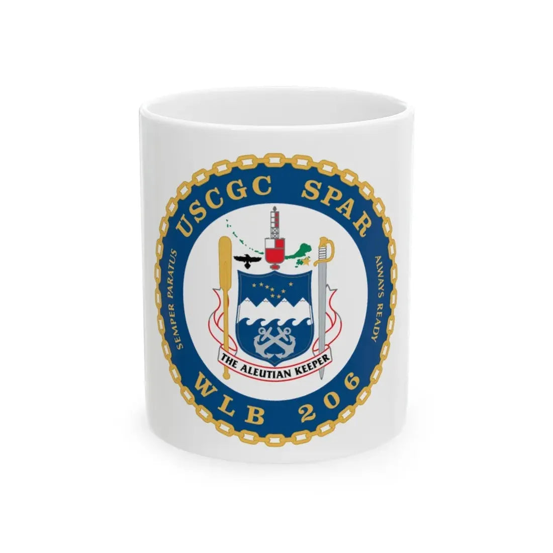 USCGC Spar WLB 206 (U.S. Coast Guard) White Coffee Mug 11oz - Go Mug Yourself