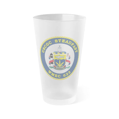 USCGC Steadfast WMEC 623 (U.S. Coast Guard) Frosted Pint Glass 16oz-Go Mug Yourself