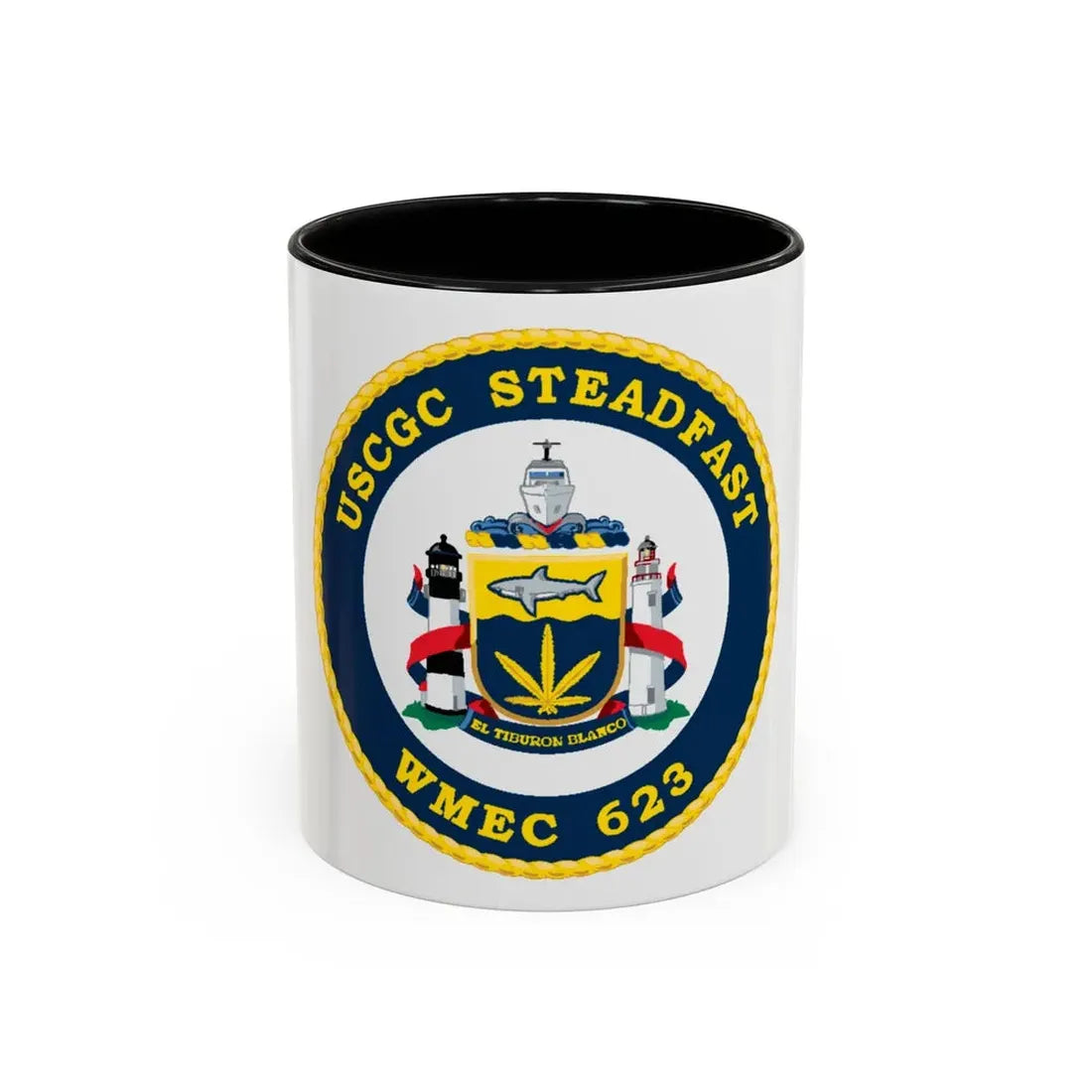 USCGC Steadfast WMEC 623 (U.S. Coast Guard) Accent Coffee Mug 11oz Black - Go Mug Yourself