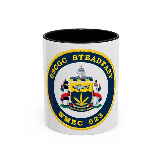 USCGC Steadfast WMEC 623 (U.S. Coast Guard) Accent Coffee Mug 11oz Black - Go Mug Yourself