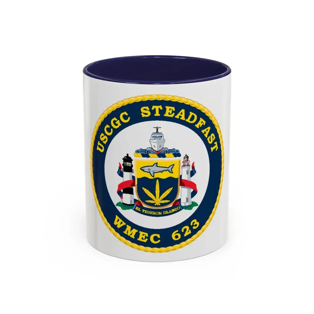 USCGC Steadfast WMEC 623 (U.S. Coast Guard) Accent Coffee Mug 11oz Navy - Go Mug Yourself