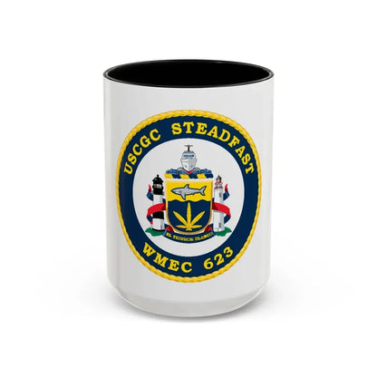 USCGC Steadfast WMEC 623 (U.S. Coast Guard) Accent Coffee Mug 15oz Black - Go Mug Yourself
