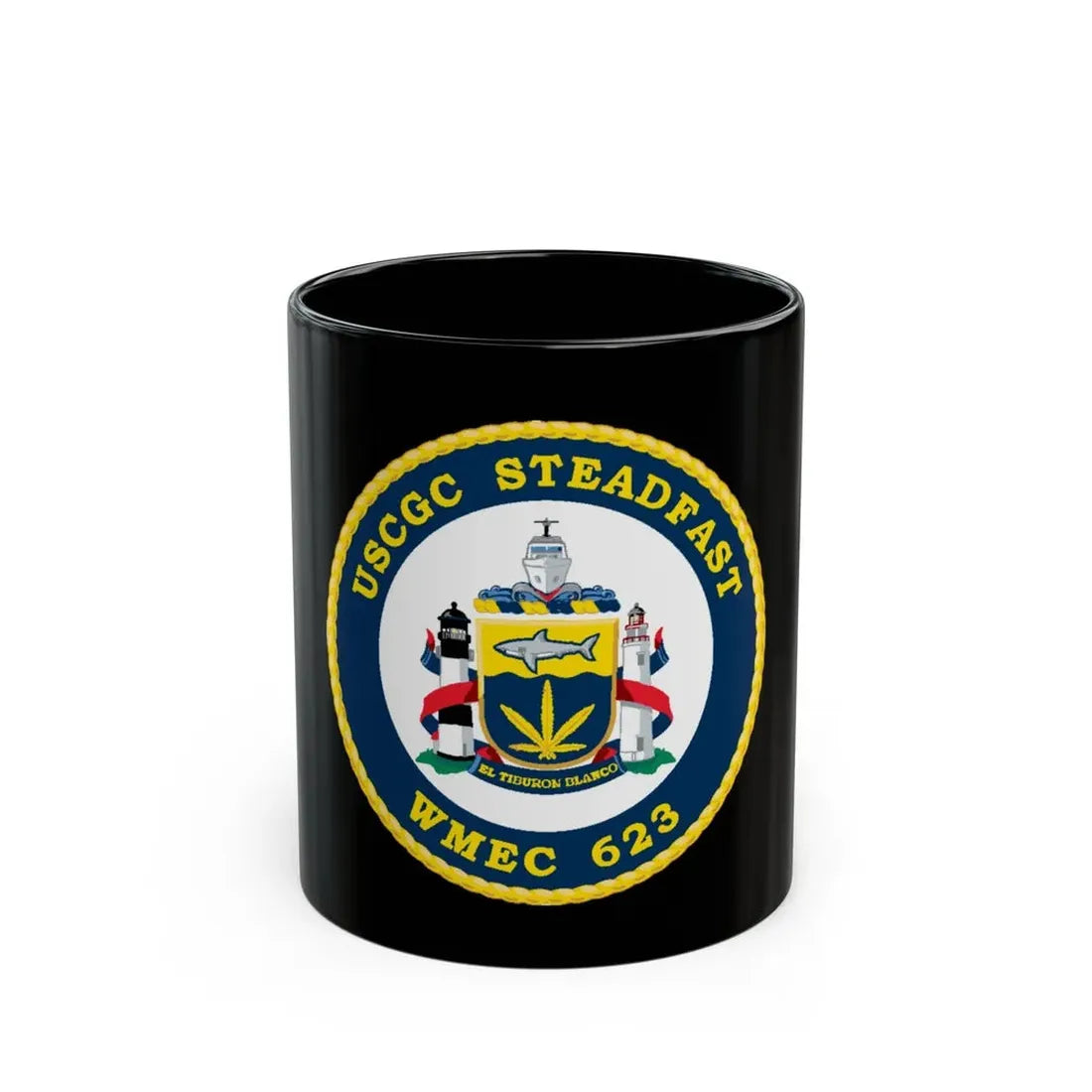 USCGC Steadfast WMEC 623 (U.S. Coast Guard) Black Coffee Mug 11oz - Go Mug Yourself