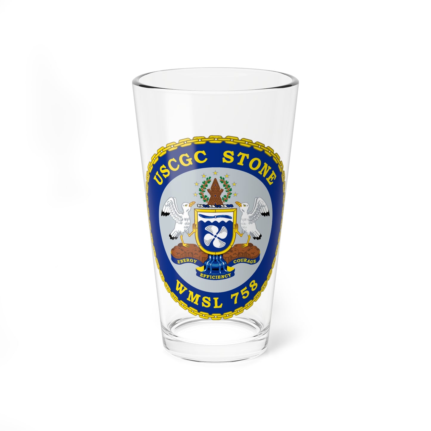 USCGC STONE WMSL 758 (U.S. Coast Guard) Pint Glass 16oz-16oz-Go Mug Yourself