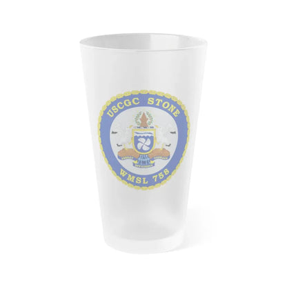 USCGC STONE WMSL 758 (U.S. Coast Guard) Frosted Pint Glass 16oz Default Title - Go Mug Yourself
