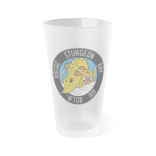 USCGC Sturgeon WTGB 109 (U.S. Coast Guard) Frosted Pint Glass 16oz Default Title - Go Mug Yourself