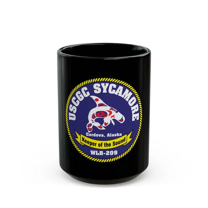 USCGC Sycamore WLB 209 (U.S. Coast Guard) Black Coffee Mug-15oz-Go Mug Yourself