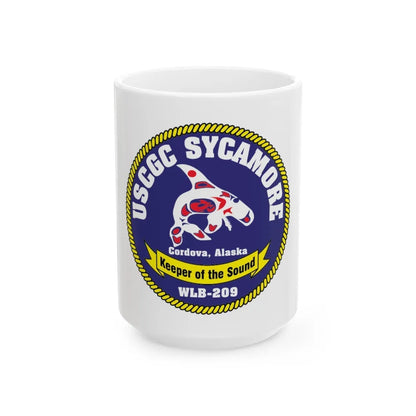 USCGC Sycamore WLB 209 (U.S. Coast Guard) White Coffee Mug-15oz-Go Mug Yourself