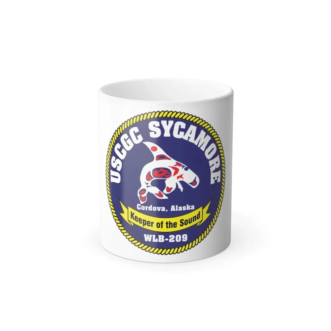 USCGC Sycamore WLB 209 (U.S. Coast Guard) Color Changing Coffee Mug 11oz - Go Mug Yourself