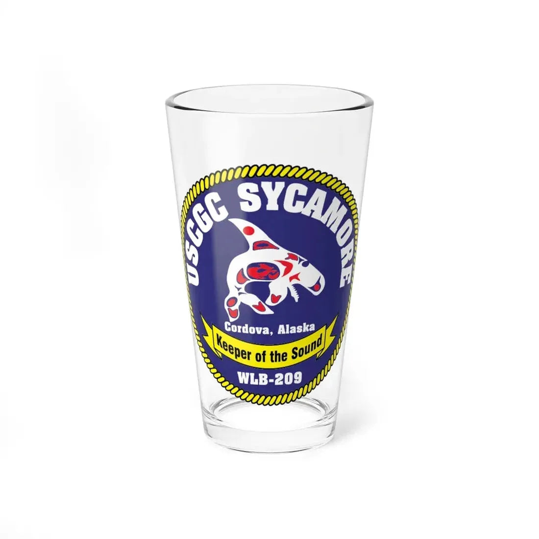 USCGC Sycamore WLB 209 (U.S. Coast Guard) Pint Glass 16oz 16oz - Go Mug Yourself