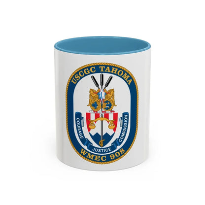 USCGC Tahoma WMEC 908 (U.S. Coast Guard) Accent Coffee Mug 11oz Light Blue - Go Mug Yourself