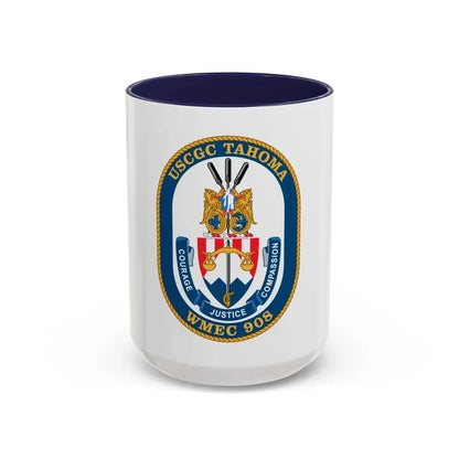 USCGC Tahoma WMEC 908 (U.S. Coast Guard) Accent Coffee Mug 15oz Navy - Go Mug Yourself
