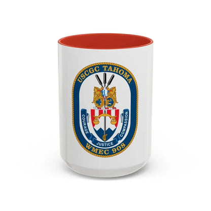 USCGC Tahoma WMEC 908 (U.S. Coast Guard) Accent Coffee Mug 15oz Red - Go Mug Yourself