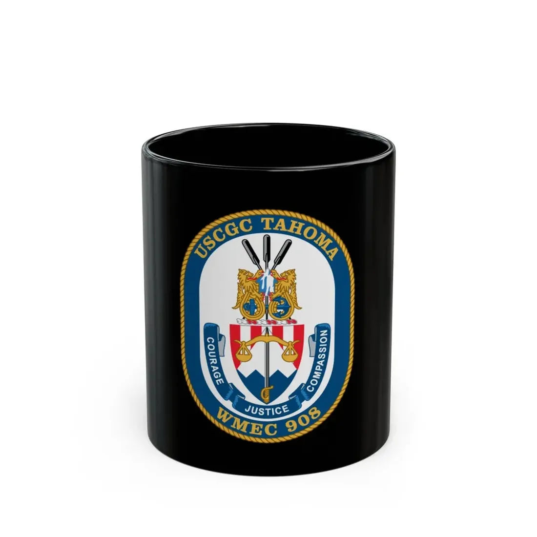 USCGC Tahoma WMEC 908 (U.S. Coast Guard) Black Coffee Mug 11oz - Go Mug Yourself