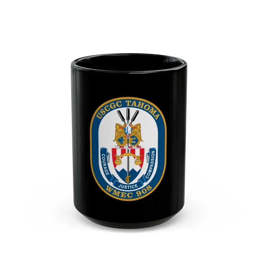 USCGC Tahoma WMEC 908 (U.S. Coast Guard) Black Coffee Mug 15oz - Go Mug Yourself