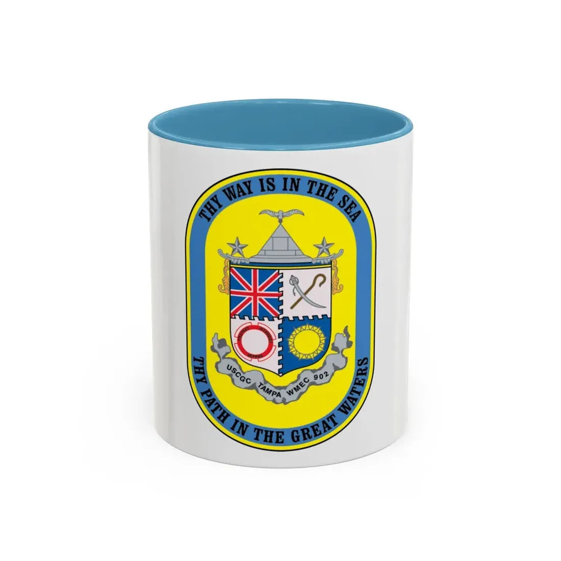 USCGC Tampa WMEC 902 (U.S. Coast Guard) Accent Coffee Mug 11oz Light Blue - Go Mug Yourself