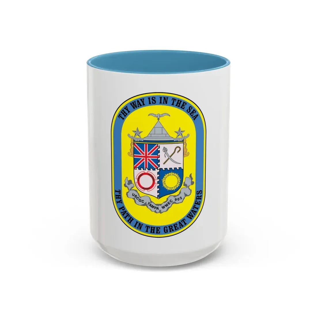 USCGC Tampa WMEC 902 (U.S. Coast Guard) Accent Coffee Mug 15oz Light Blue - Go Mug Yourself