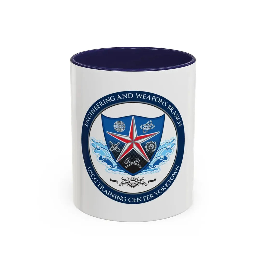 USCGC Training Yorktown (U.S. Coast Guard) Accent Coffee Mug 11oz Navy - Go Mug Yourself