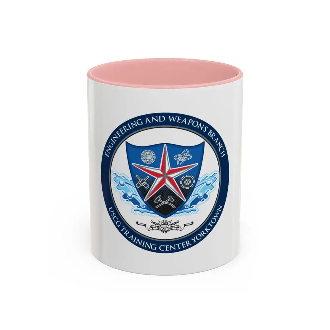 USCGC Training Yorktown (U.S. Coast Guard) Accent Coffee Mug 11oz Pink - Go Mug Yourself