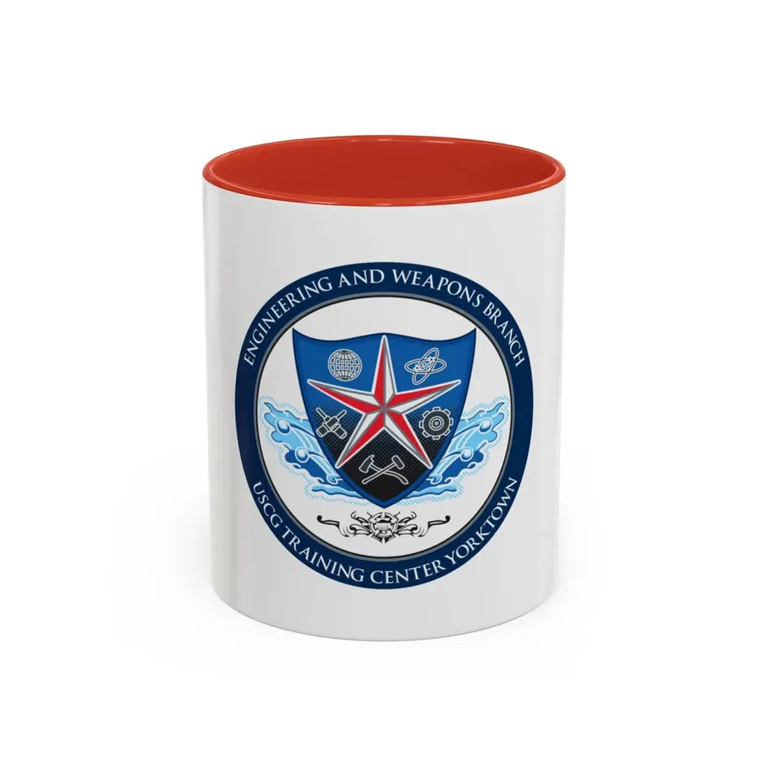 USCGC Training Yorktown (U.S. Coast Guard) Accent Coffee Mug 11oz Red - Go Mug Yourself