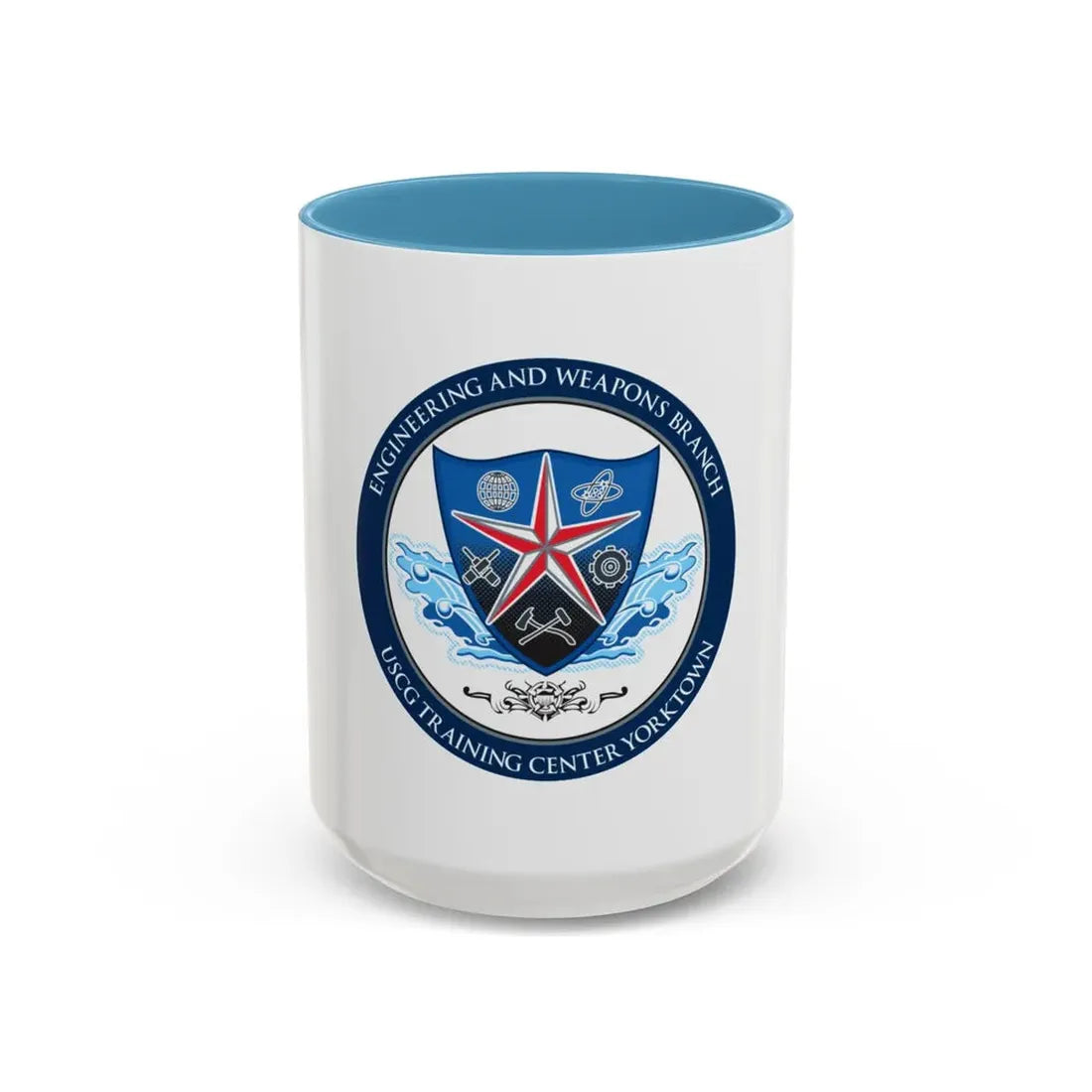 USCGC Training Yorktown (U.S. Coast Guard) Accent Coffee Mug 15oz Light Blue - Go Mug Yourself