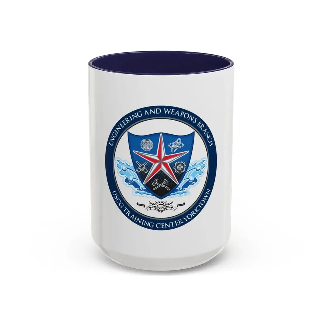 USCGC Training Yorktown (U.S. Coast Guard) Accent Coffee Mug 15oz Navy - Go Mug Yourself