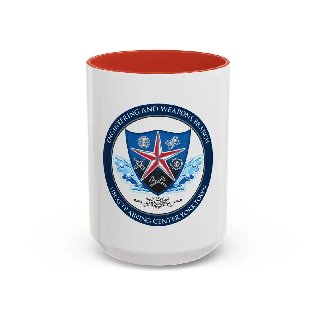 USCGC Training Yorktown (U.S. Coast Guard) Accent Coffee Mug 15oz Red - Go Mug Yourself