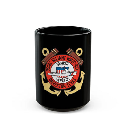 USCGC Valiant WMEC 621 (U.S. Coast Guard) Black Coffee Mug-15oz-Go Mug Yourself