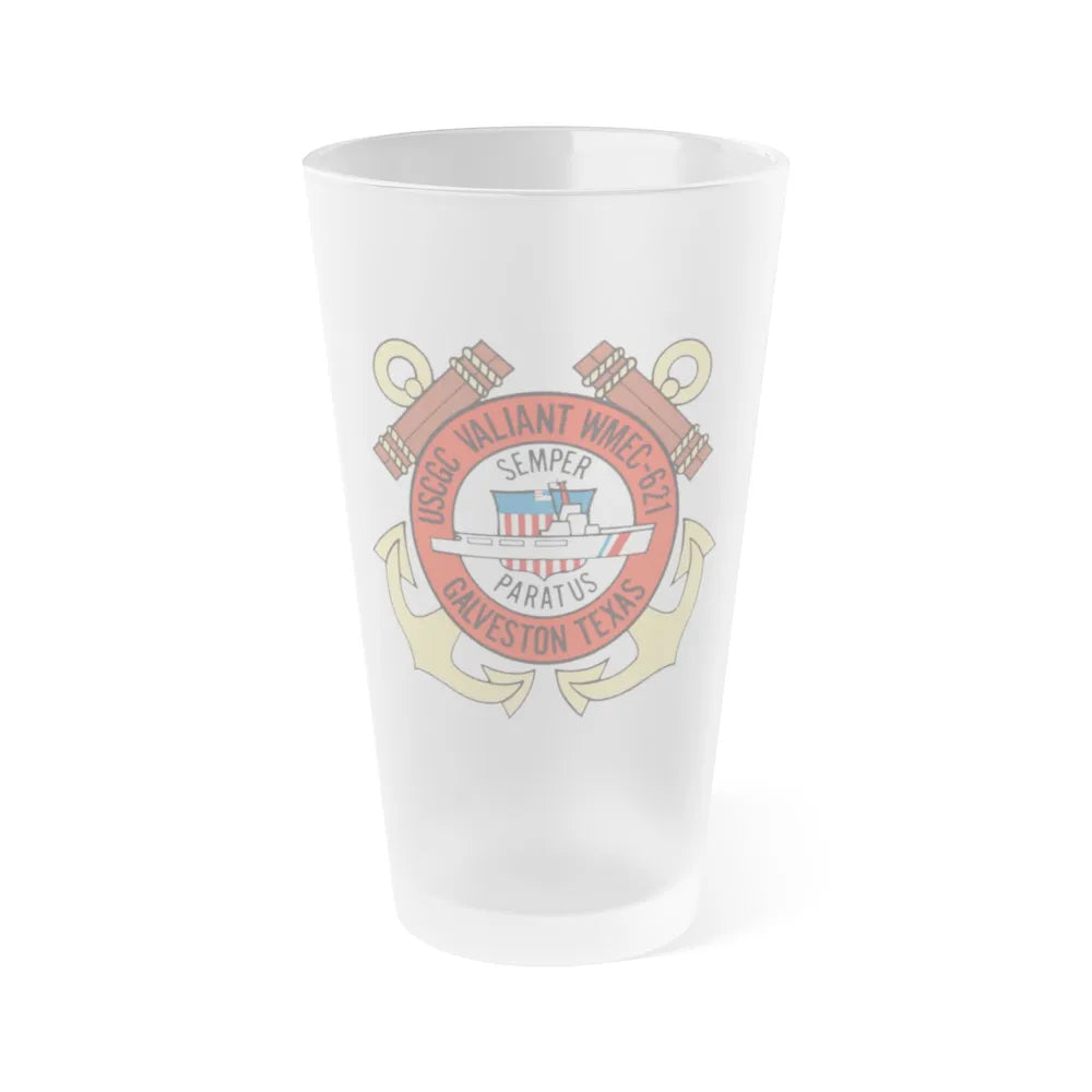 USCGC Valiant WMEC 621 (U.S. Coast Guard) Frosted Pint Glass 16oz-Go Mug Yourself