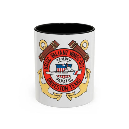 USCGC Valiant WMEC 621 (U.S. Coast Guard) Accent Coffee Mug 11oz Black - Go Mug Yourself