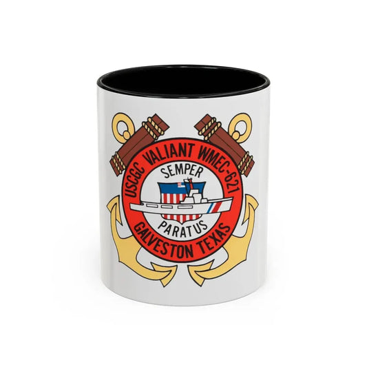 USCGC Valiant WMEC 621 (U.S. Coast Guard) Accent Coffee Mug 11oz Black - Go Mug Yourself