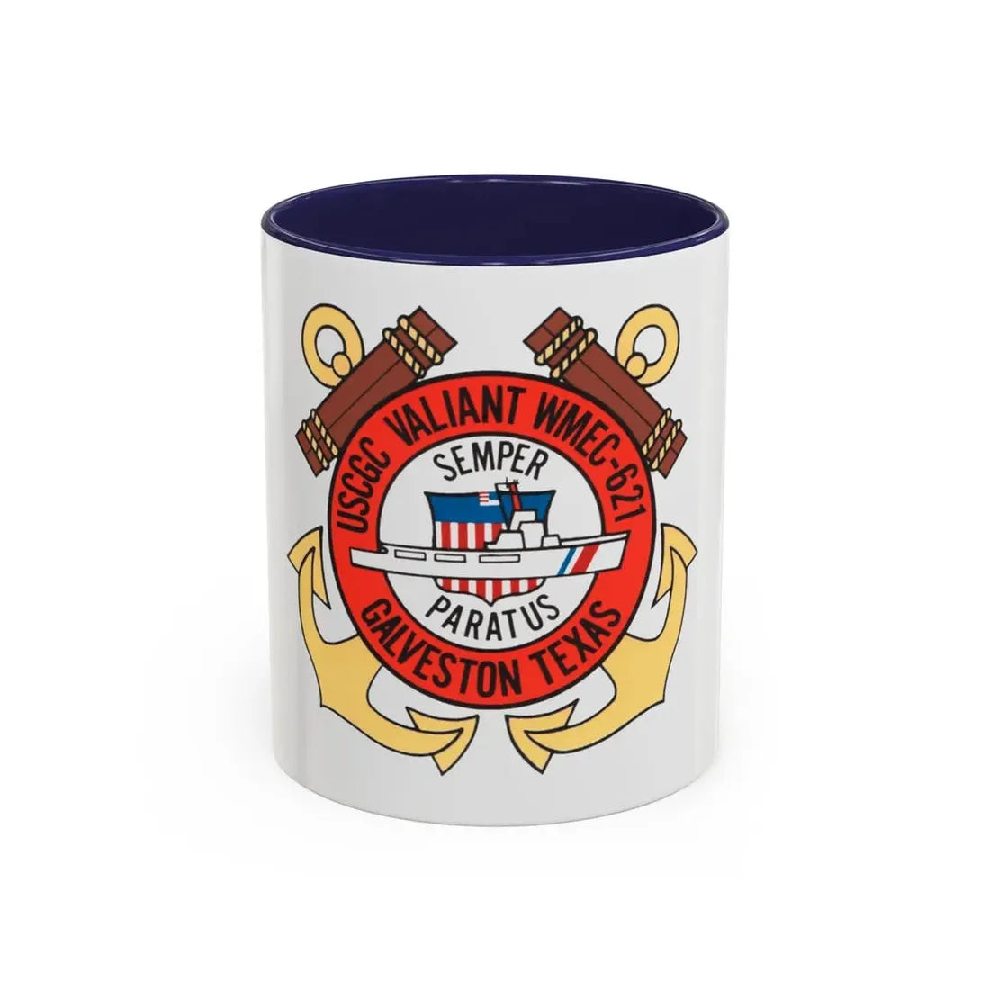 USCGC Valiant WMEC 621 (U.S. Coast Guard) Accent Coffee Mug 11oz Navy - Go Mug Yourself