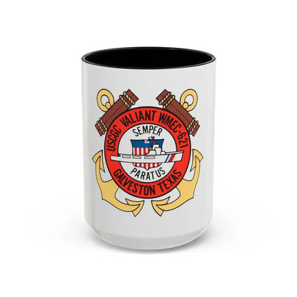 USCGC Valiant WMEC 621 (U.S. Coast Guard) Accent Coffee Mug 15oz Black - Go Mug Yourself
