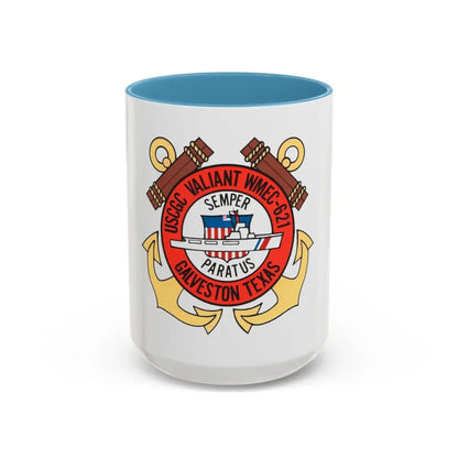 USCGC Valiant WMEC 621 (U.S. Coast Guard) Accent Coffee Mug 15oz Light Blue - Go Mug Yourself