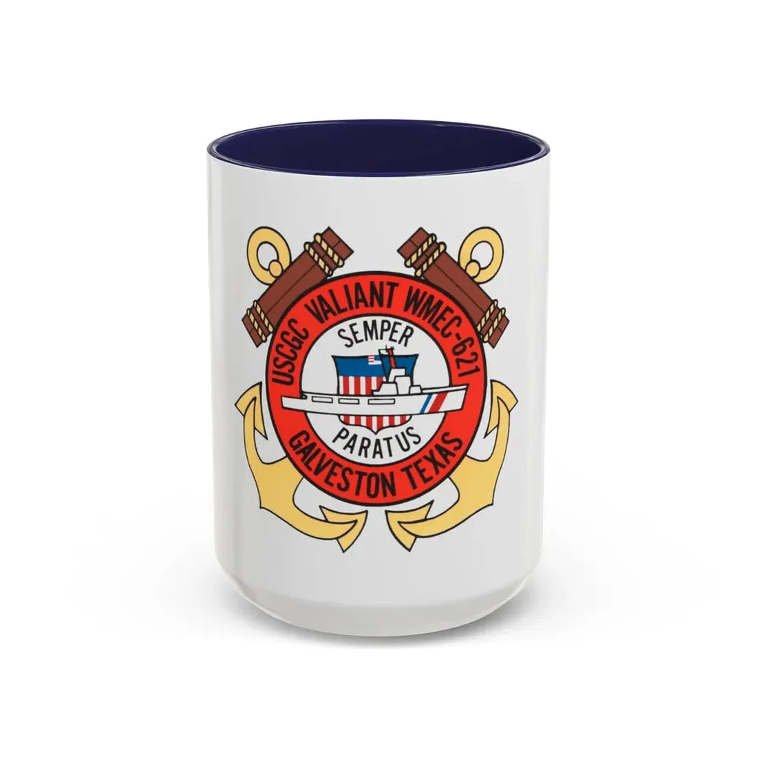 USCGC Valiant WMEC 621 (U.S. Coast Guard) Accent Coffee Mug 15oz Navy - Go Mug Yourself