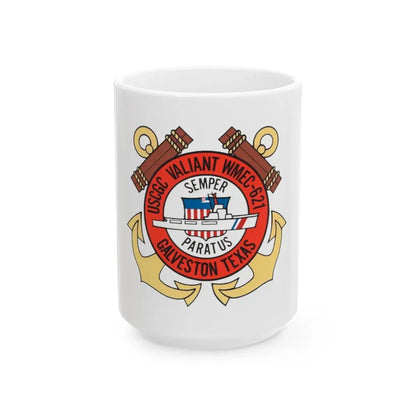 USCGC Valiant WMEC 621 (U.S. Coast Guard) White Coffee Mug 15oz - Go Mug Yourself