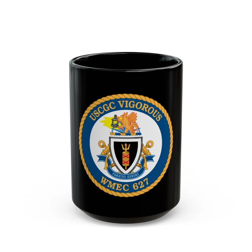 USCGC Vigorous WMEC 627 (U.S. Coast Guard) Black Coffee Mug-15oz-Go Mug Yourself