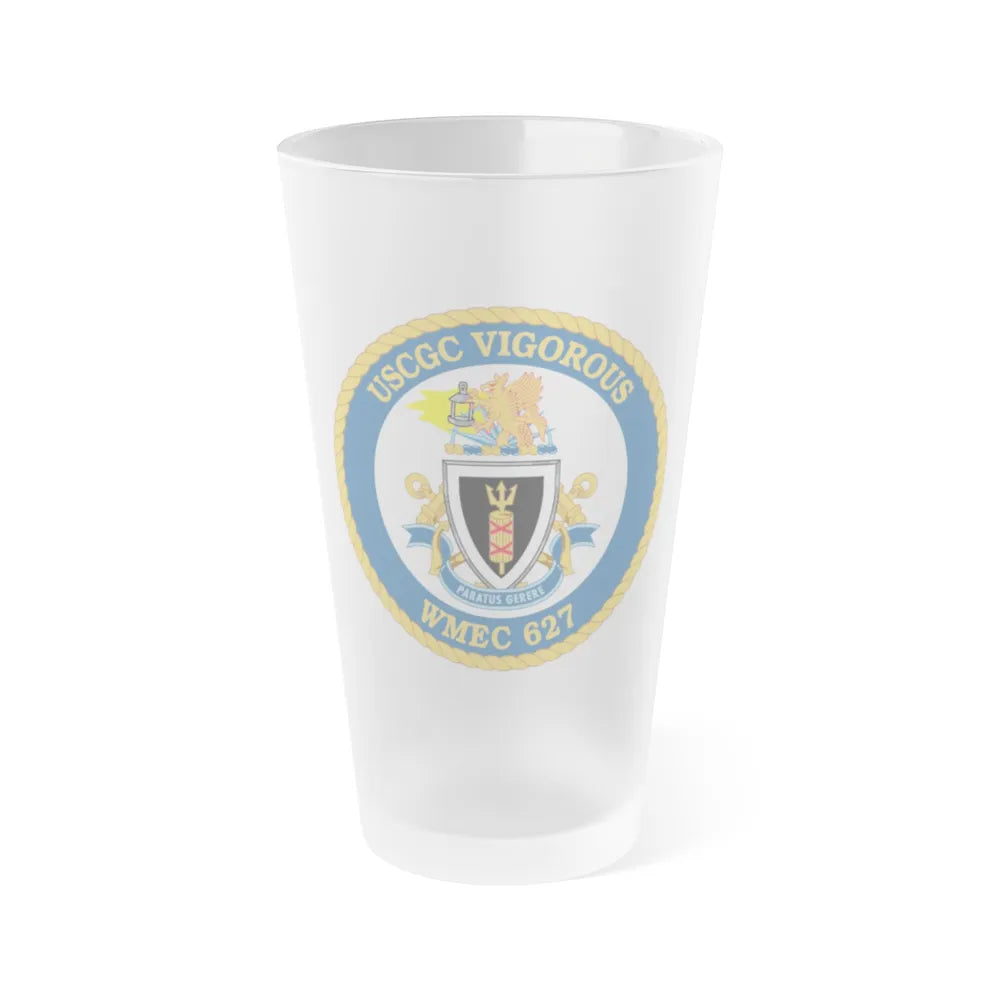 USCGC Vigorous WMEC 627 (U.S. Coast Guard) Frosted Pint Glass 16oz-Go Mug Yourself