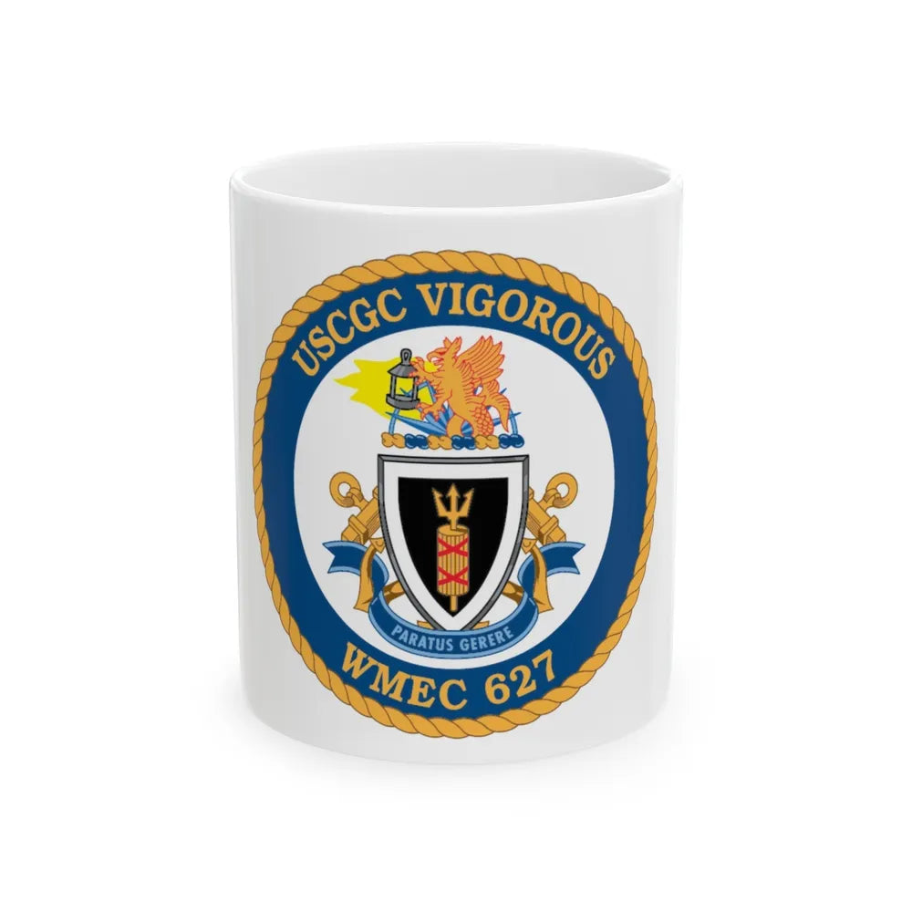 USCGC Vigorous WMEC 627 (U.S. Coast Guard) White Coffee Mug-11oz-Go Mug Yourself