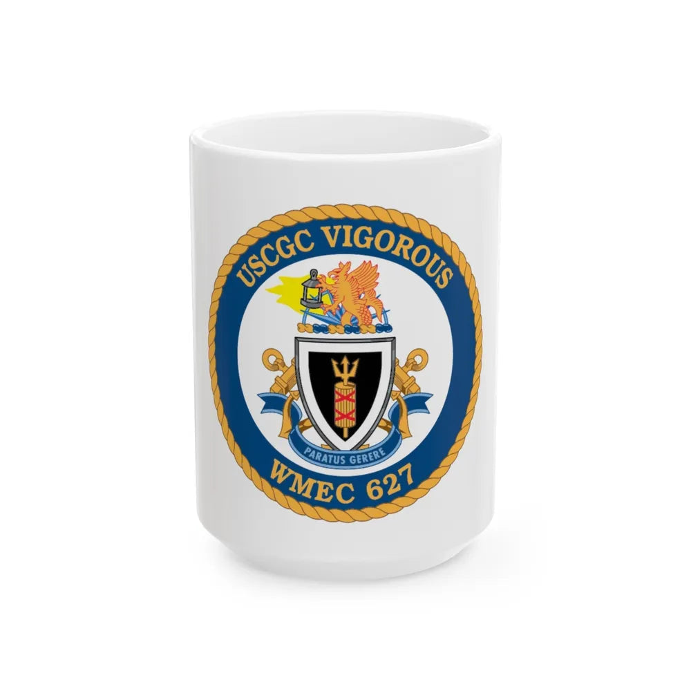 USCGC Vigorous WMEC 627 (U.S. Coast Guard) White Coffee Mug-15oz-Go Mug Yourself