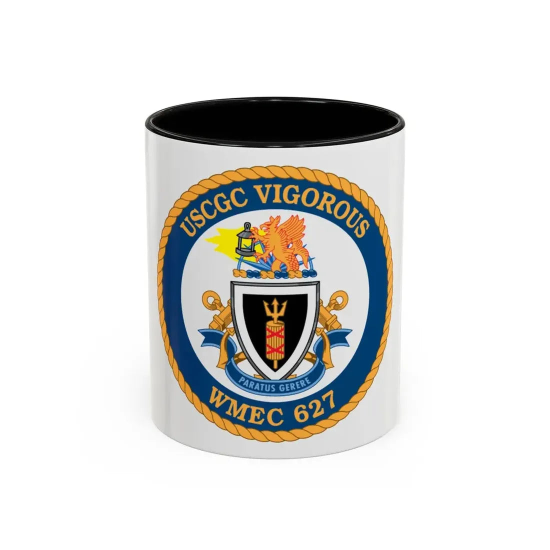 USCGC Vigorous WMEC 627 (U.S. Coast Guard) Accent Coffee Mug 11oz Black - Go Mug Yourself