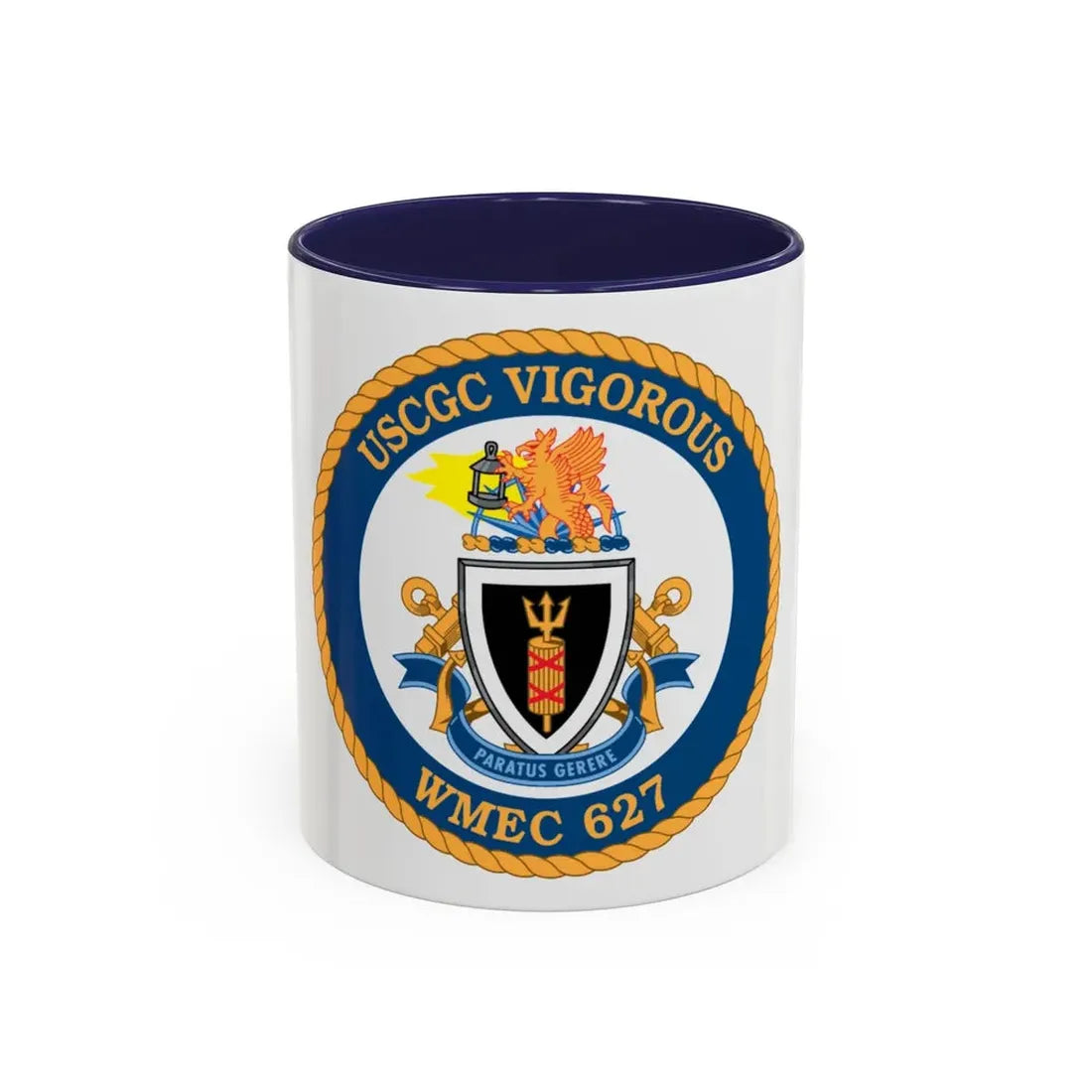 USCGC Vigorous WMEC 627 (U.S. Coast Guard) Accent Coffee Mug 11oz Navy - Go Mug Yourself
