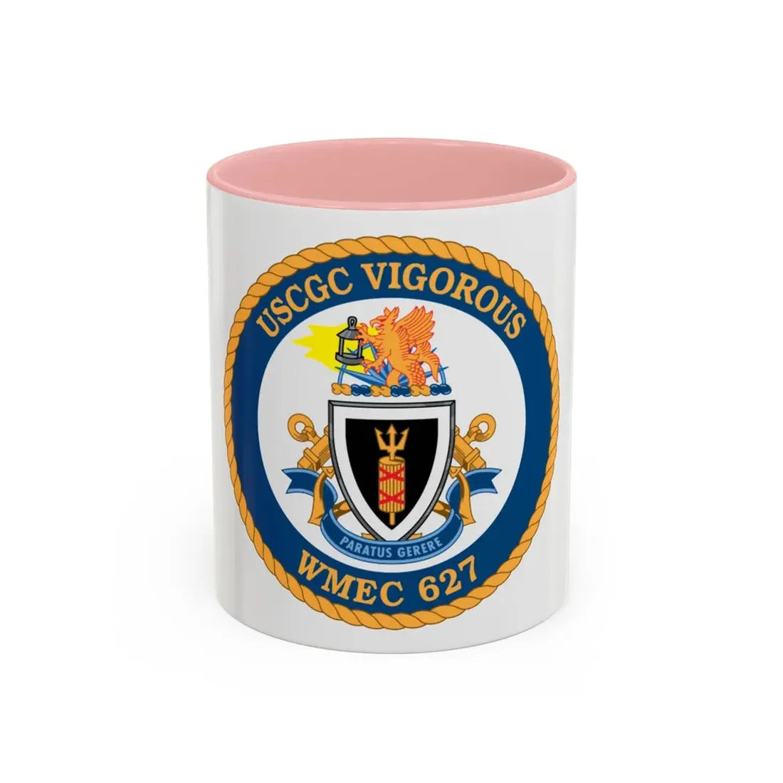USCGC Vigorous WMEC 627 (U.S. Coast Guard) Accent Coffee Mug 11oz Pink - Go Mug Yourself