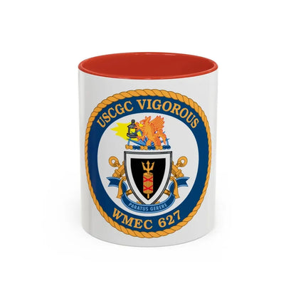 USCGC Vigorous WMEC 627 (U.S. Coast Guard) Accent Coffee Mug 11oz Red - Go Mug Yourself
