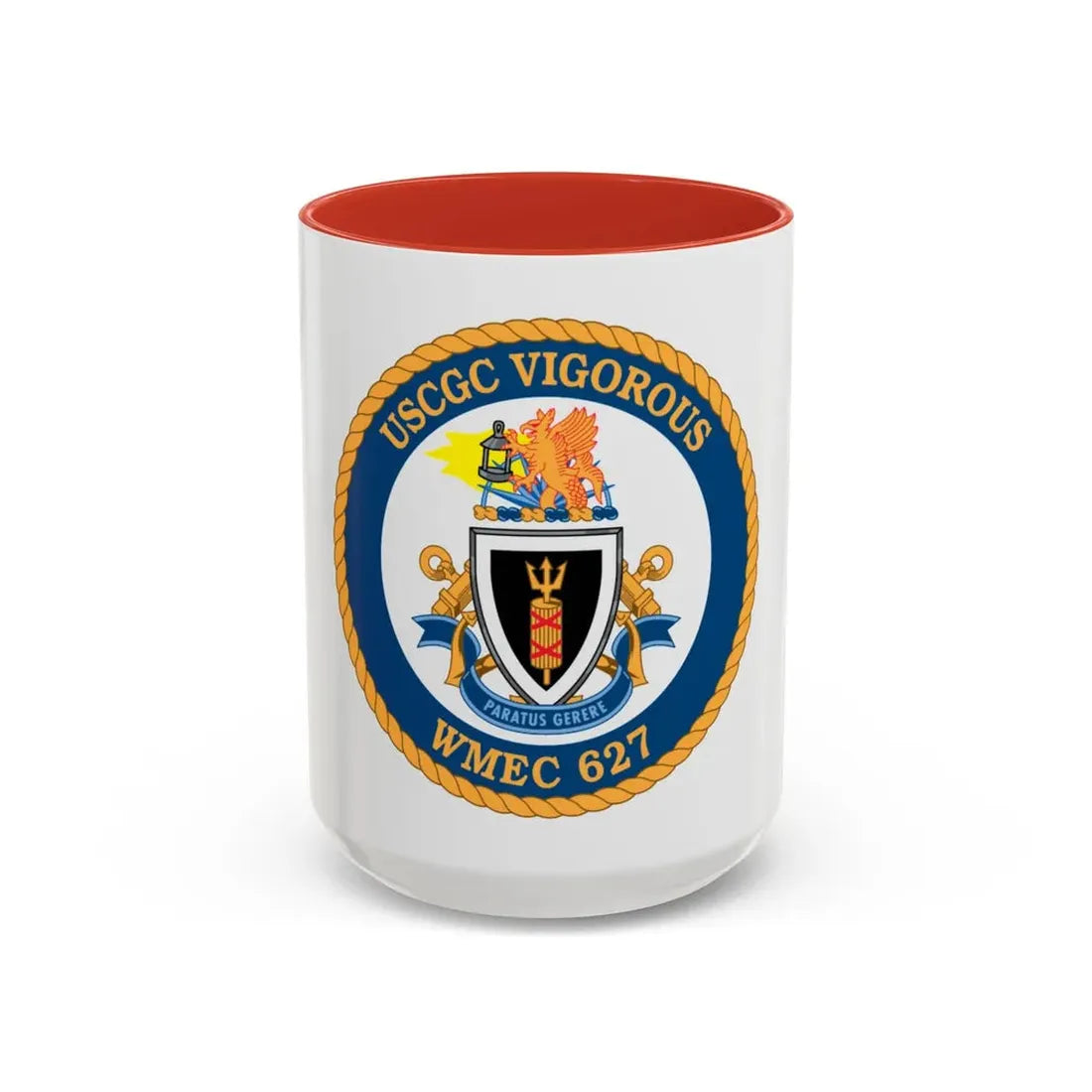 USCGC Vigorous WMEC 627 (U.S. Coast Guard) Accent Coffee Mug 15oz Red - Go Mug Yourself