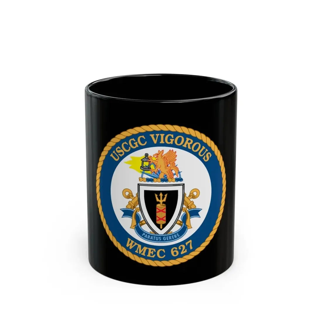 USCGC Vigorous WMEC 627 (U.S. Coast Guard) Black Coffee Mug 11oz - Go Mug Yourself